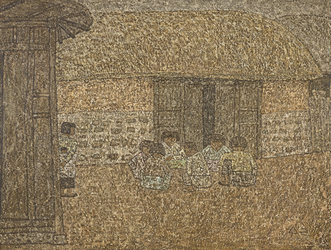 박수근, <유동>(1954)
캔버스에 유채, 96.6x130.5cm.
