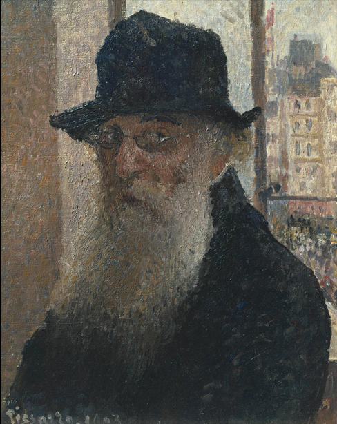 카미유 피사로, ‹모자를 쓴 자화상(Self-Portrait with Hat)›(1903) 캔버스에 유채, 41x33cm, 런던 테이트 브리튼.